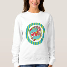 2018 Holiday Candy CaneZebra Christmas Sweatshirt