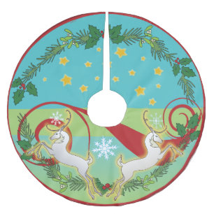 2018 Holiday Runedeer Christmas Tree Skirt