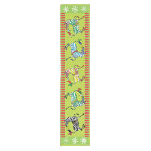 2018 Holiday Zebra Multicolor Table Runner