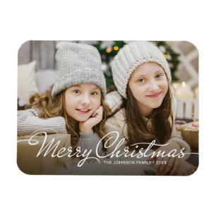 2018 Merry Christmas Photo Refrigerator Holiday Magnet