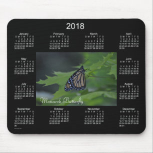 2018 Monarch Butterfly Calendar by Janz Mouse Pad