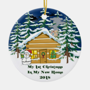 2018 My New Home Christmas Ceramic Tree Decoration