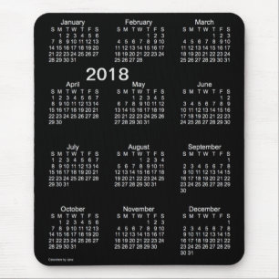 2018 Neon White Large Print Calendar by Janz Mouse Mat