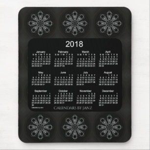 2018 Neon White Snowflake Calendar by Janz Mouse Mat