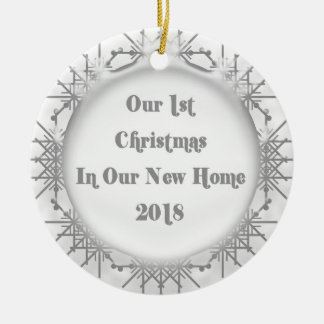 2018 New Home Christmas Snowflakes Ceramic Tree Decoration