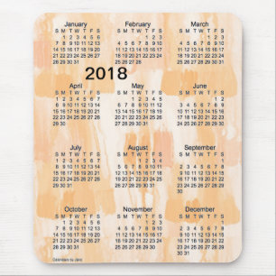 2018 Orange Lights Large Print Calendar by Janz Mouse Mat