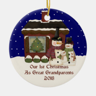2018 Our 1st Christmas As Great Grandparent Ceramic Tree Decoration