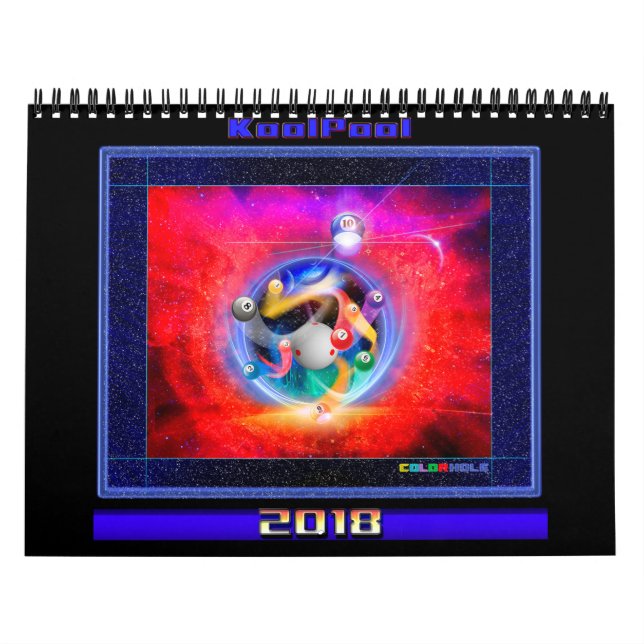 2018 Pool & Billiard Abstract Calendar (Cover)