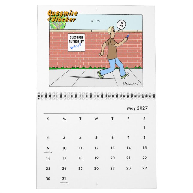 2018 Quagmire the Slacker Calendar (May 2027)
