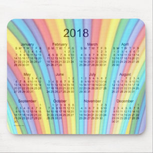 2018 Rainbow Art Calendar by Janz Mouse Pad