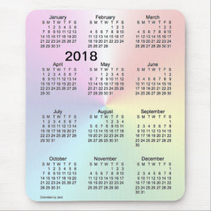 2018 Shimmer Large Print Calendar by Janz Mouse Mat