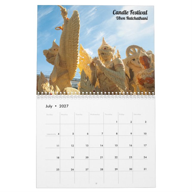 2018 Thailand Travel Calendar (Jul 2027)