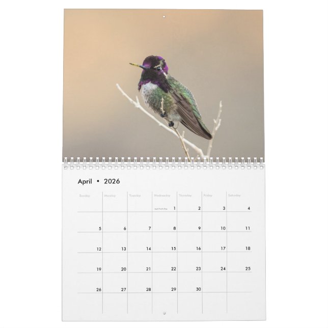 2018 Wild Bird Calendar (Apr 2026)