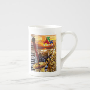 2018 Wine & Jazz Poster on Bone China Mug