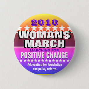 2018 Womans March 6 Cm Round Badge