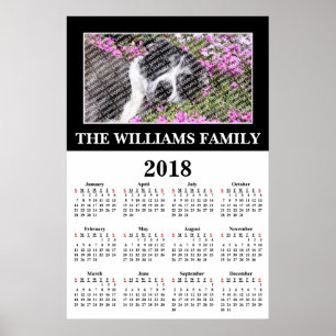 2018 Your Favorite Photo Custom Calendar Poster