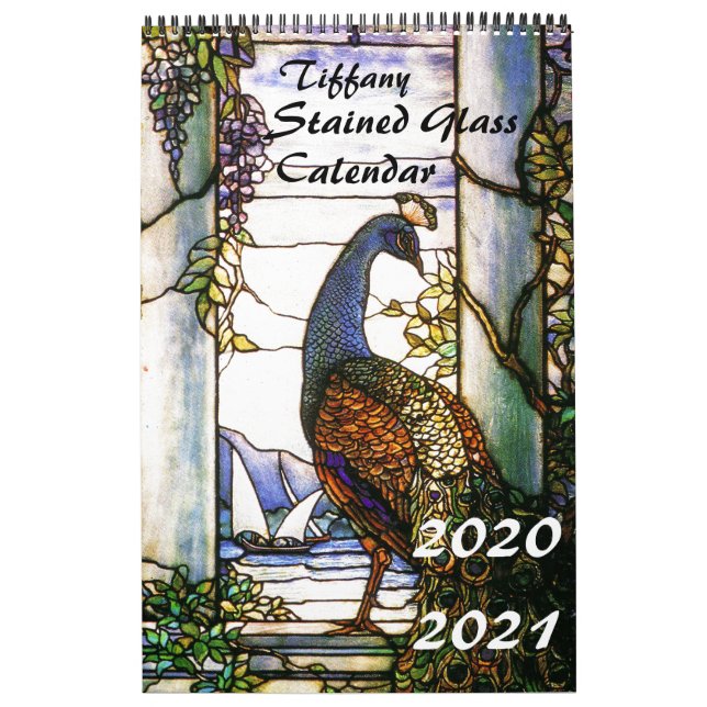 2019 2020 Tiffany Stained Glass Nature Calendar (Cover)