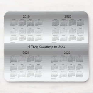 2019-2022 Grey Shades 4 Year Calendar by Janz Mouse Mat