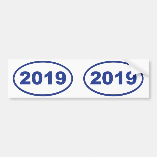 2019 blue bumper sticker (Front)