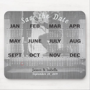 2019 Calendar Save the Date and DIY Photo Mouse Mat