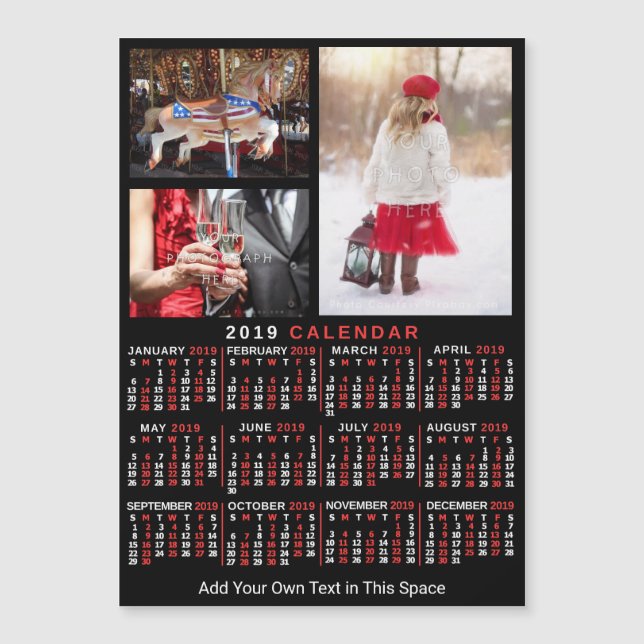 2019 Calendar (See Description for New Version)  (Front)