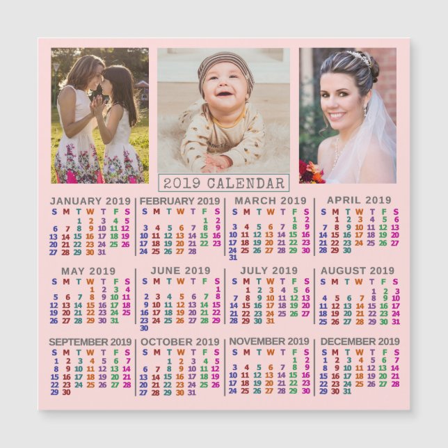 2019 Calendar (See Description for New Version)  (Front)