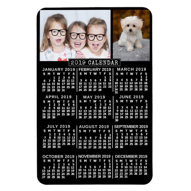 2019 Calendar (See Description for New Version)  Magnet (Vertical)