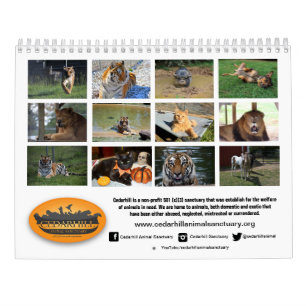 2019 Cedarhill Animal Sanctuary Calendar