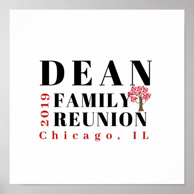 2019 Dean Family Reunion Poster (Front)