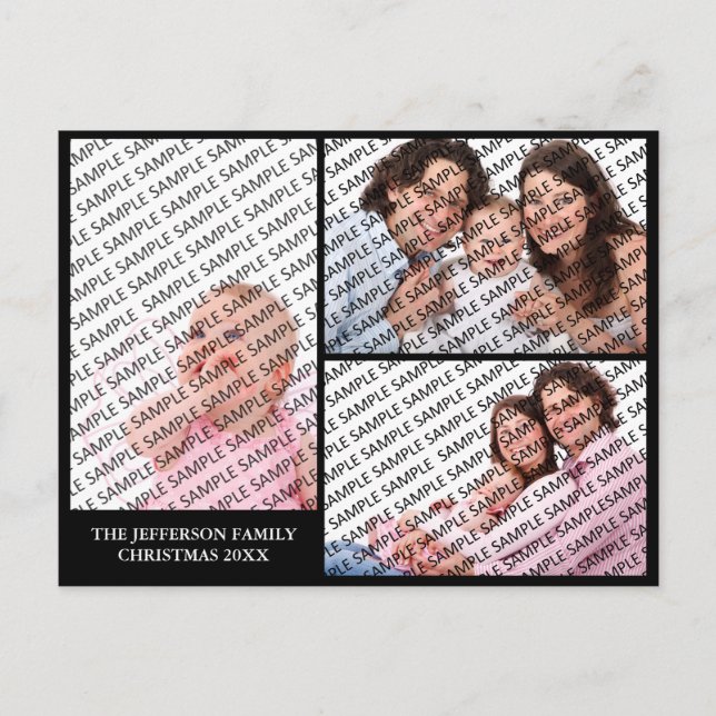 2019 Family Portrait Custom Calendar Postcard (Front)
