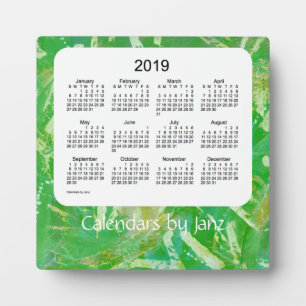 2019 Green Tracks Desk Calendar by Janz Plaque
