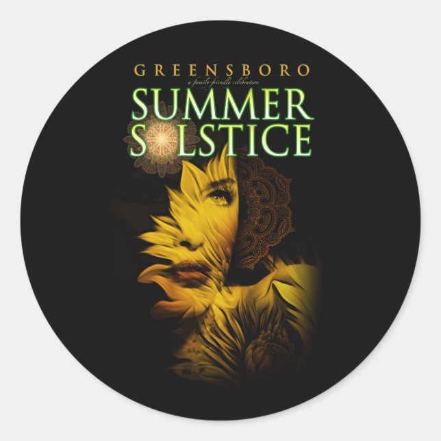 2019 Greensboro Summer Solstice Festival Souvenir Classic Round Sticker (Front)