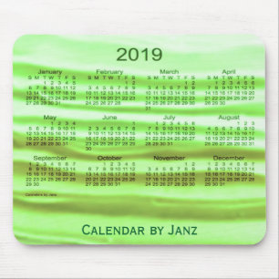 2019 Key Lime Frosting Calendar by Janz Mouse Mat