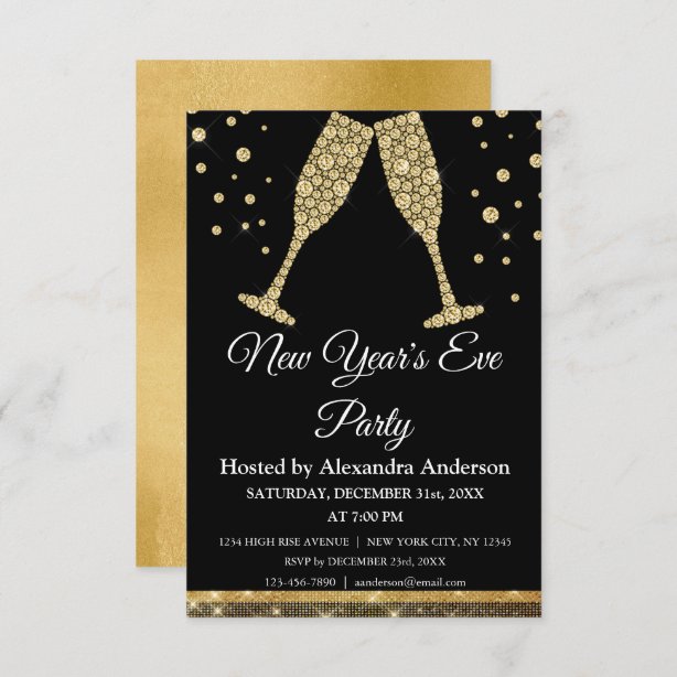 Champagne Glass Invitations | Zazzle UK