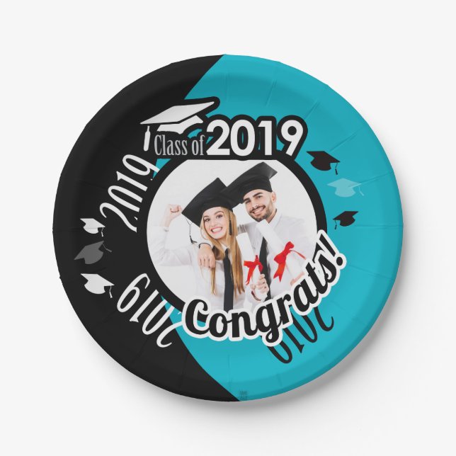 2019 Personalised Paper photo plate Graduation (Front)
