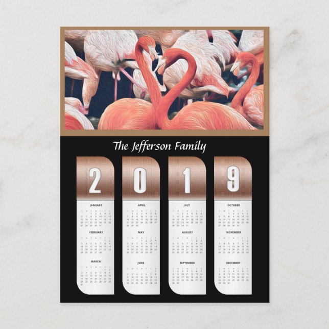2019 Personalised Photo Calendars Postcard (Front)