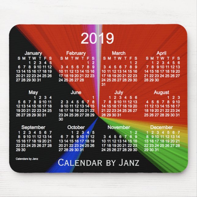 2019 Primary Point Calendar by Janz Mouse Pad (Front)
