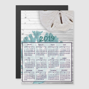2019 Sand Dollar & Coral Mini Magnet Calendars