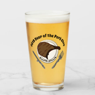 2019 Year of the Pork Chop Glass