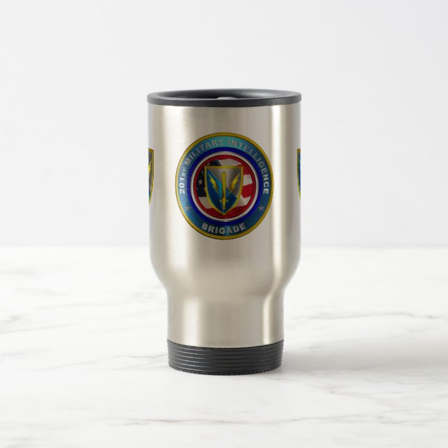 201st Expeditionary Military Intelligence Brigade  Travel Mug (Center)