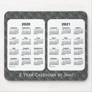 2020-2021 Black Diamonds 2 Year Calendar by Janz Mouse Mat