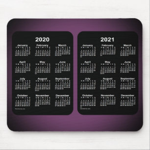 2020-2021 Foggy Purple Neon Calendar by Janz Mouse Mat