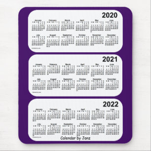 2020-2022 Purple 3 Year Calendar by Janz Mouse Mat