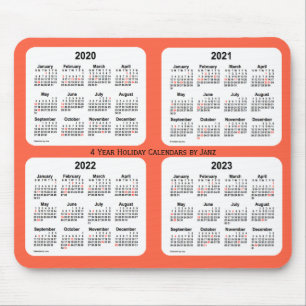 2020-2023 Tomato Red Holiday Calendar by Janz Mouse Mat