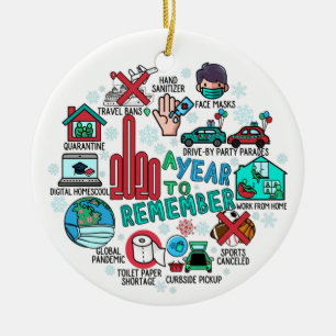 2020 A Year To Remember Highlights Christmas Tree Ceramic Tree Decoration
