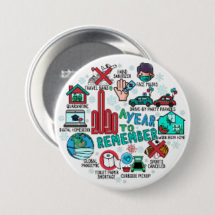 2020 A Year To Remember Round Highlights Pinback 7.5 Cm Round Badge