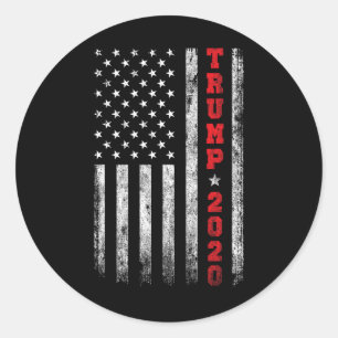 2020 American Flag Vintage Classic Round Sticker