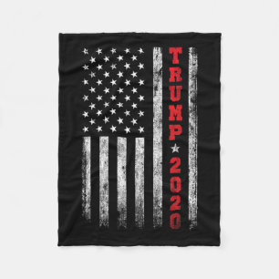 2020 American Flag Vintage Fleece Blanket