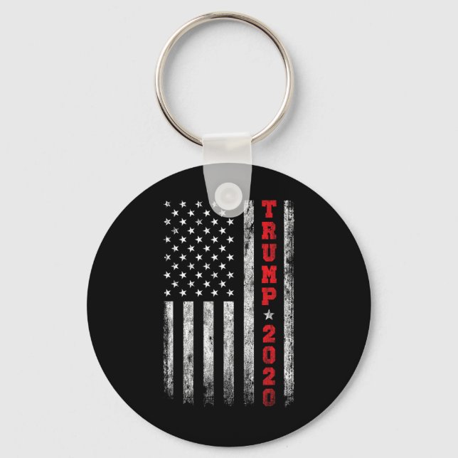 2020 American Flag Vintage  Key Ring (Front)