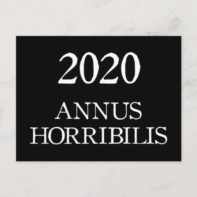 2020 Annus Horribilis Latin Horrible Year Postcard (Front)